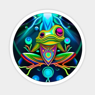 Froggy Animal Spirit (14) - Trippy Psychedelic Frog Magnet